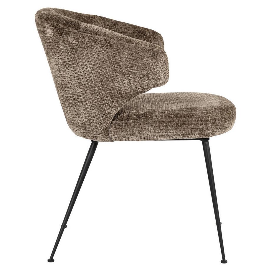 mutoni Chaise de salle à manger Xandra stone chenille  