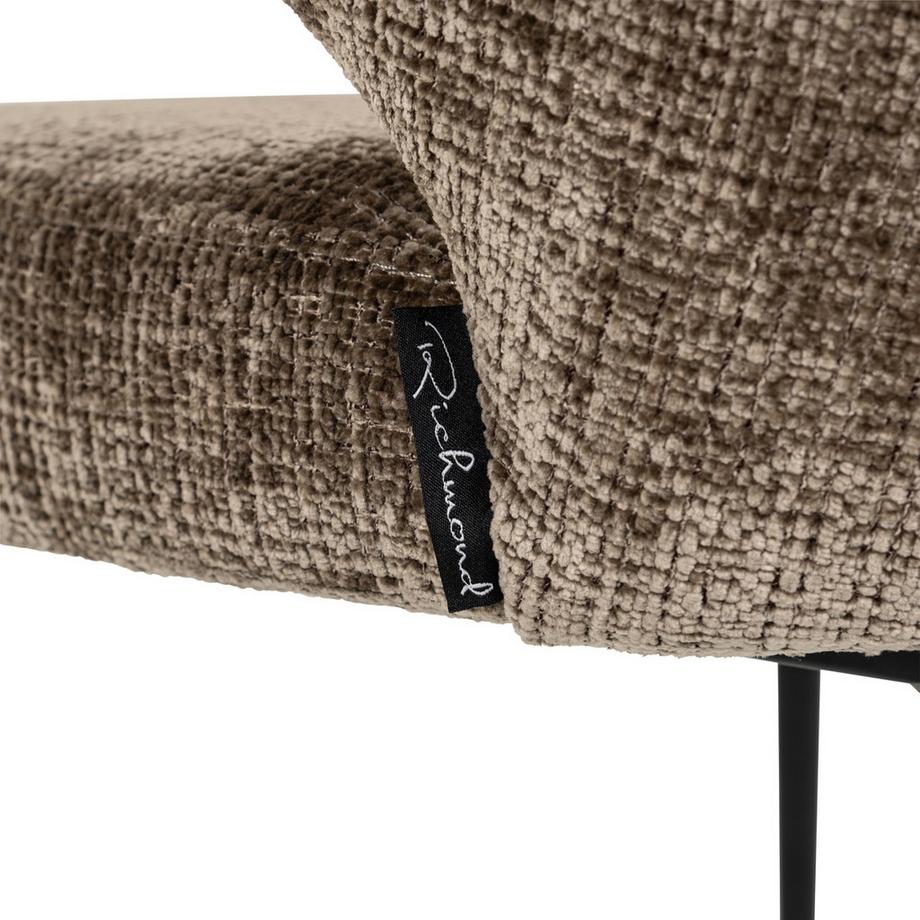 mutoni Chaise de salle à manger Xandra stone chenille  