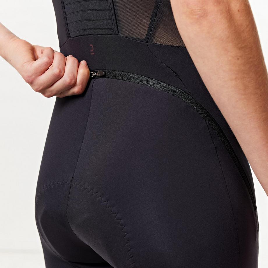 VAN RYSEL  Velohose mit Trägern Quick Zip  synthetisch 