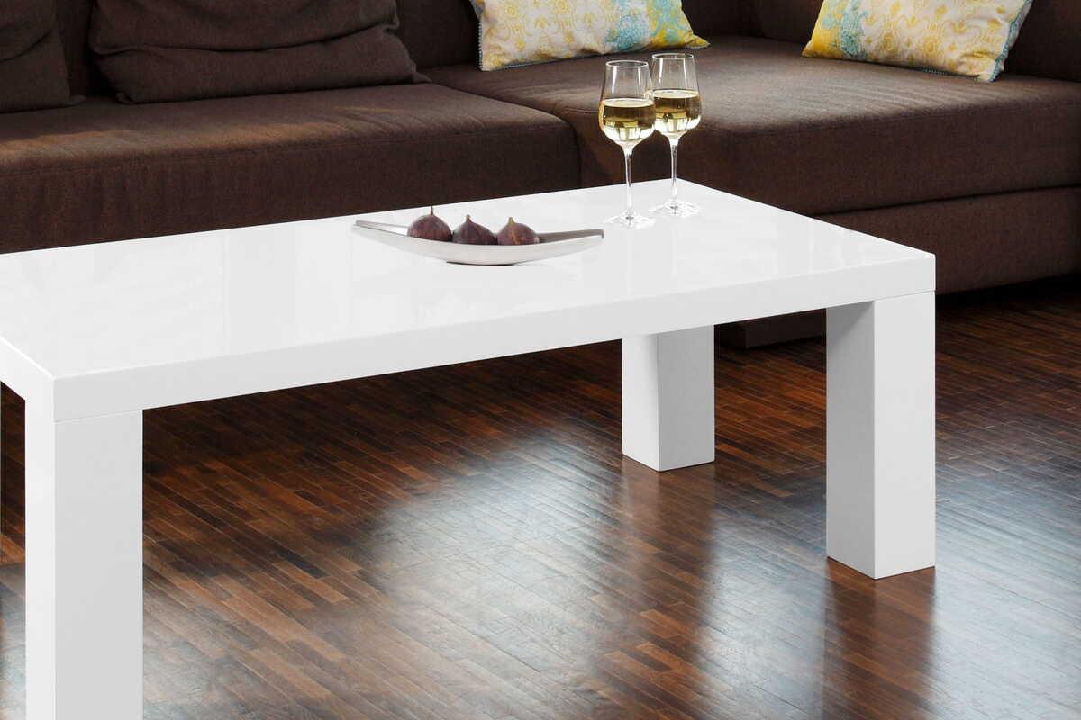 mutoni Table basse blanche 120x60x40  