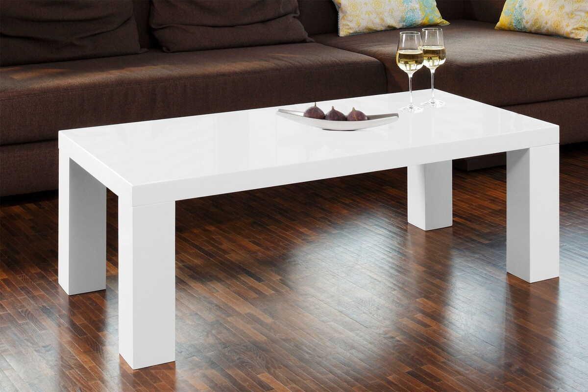 mutoni Table basse blanche 120x60x40  