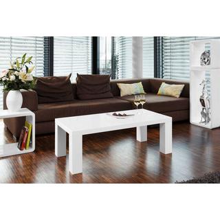 mutoni Table basse blanche 120x60x40  