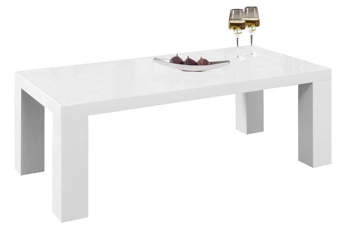 mutoni Table basse blanche 120x60x40  