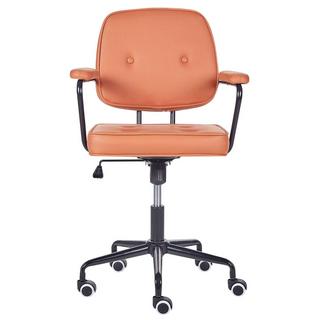 Beliani Chaise de bureau en Cuir PU Rétro PAWNEE  