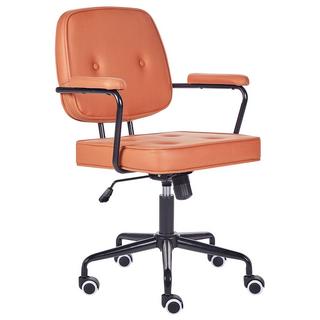 Beliani Chaise de bureau en Cuir PU Rétro PAWNEE  