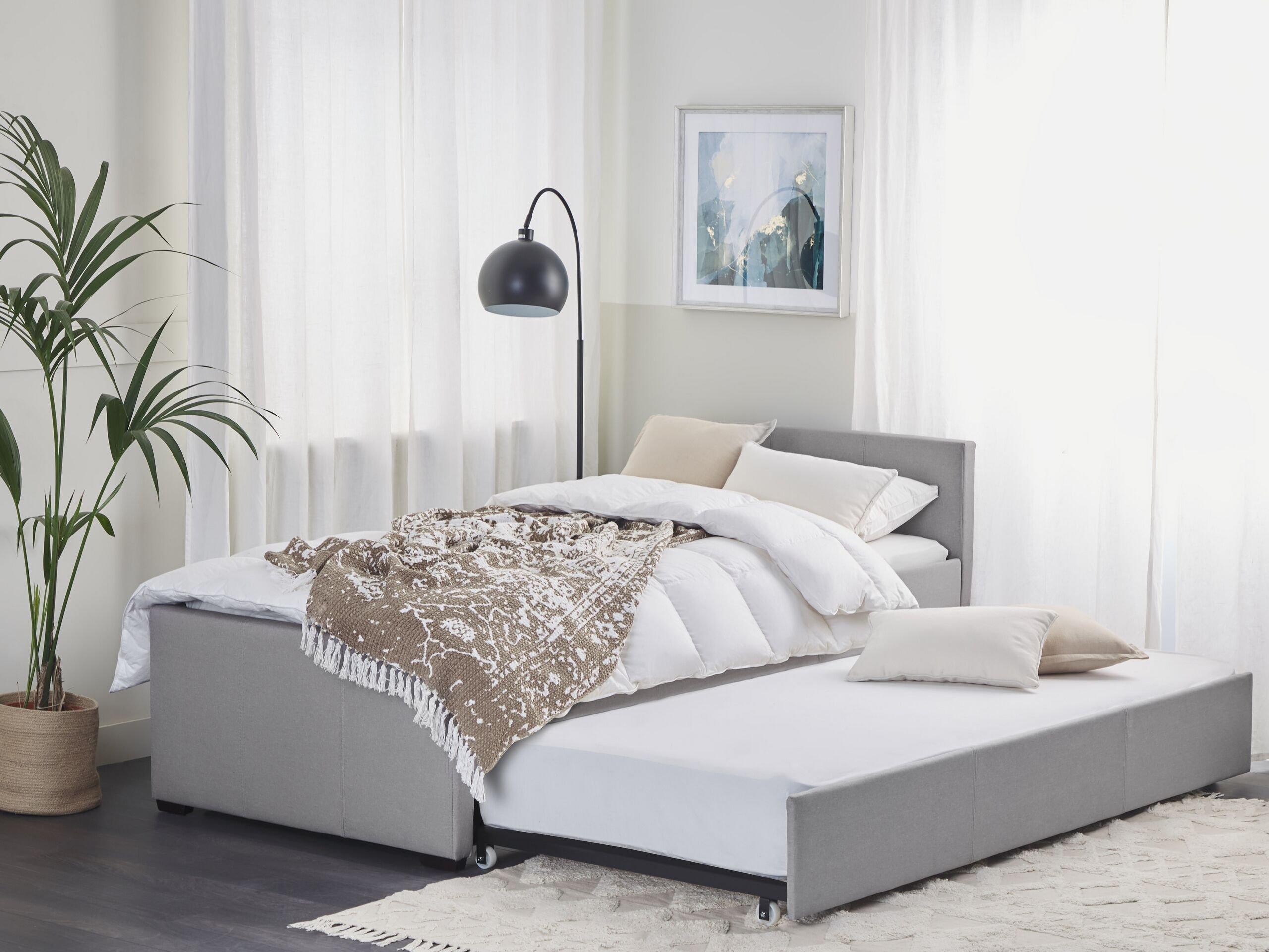 Beliani Bett mit Lattenrost aus Polyester Modern MARMANDE  