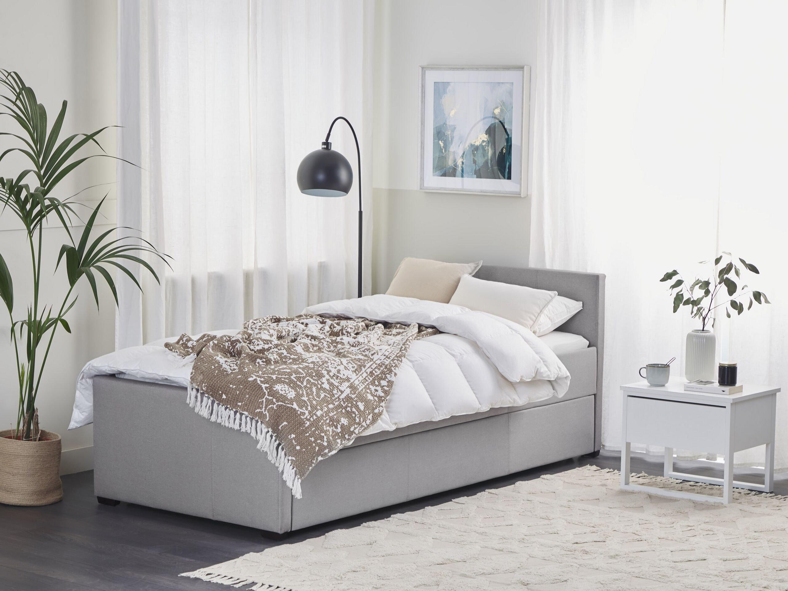 Beliani Bett mit Lattenrost aus Polyester Modern MARMANDE  