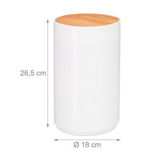 Northio Kosmetikkorb mit Schwenkdeckel aus Bambus  