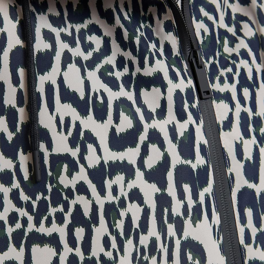 La Redoute Collections Giacca a Vento Oversize Maxi Lunga Stampa con Cappuccio  