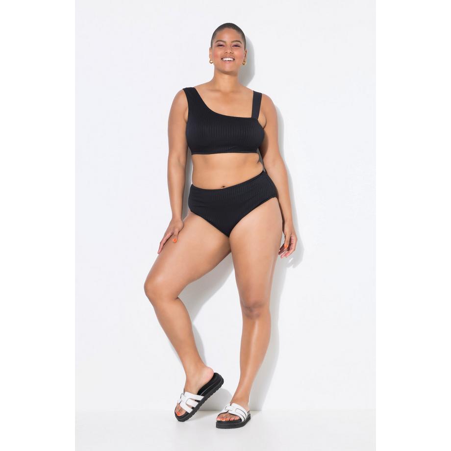 Studio Untold Slip bikini vita alta texture a righe  