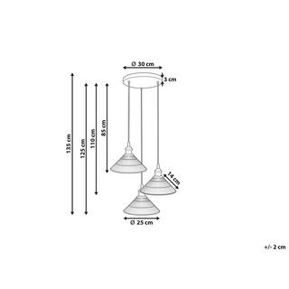 Beliani Lampe suspension en Verre Rétro CURONE  