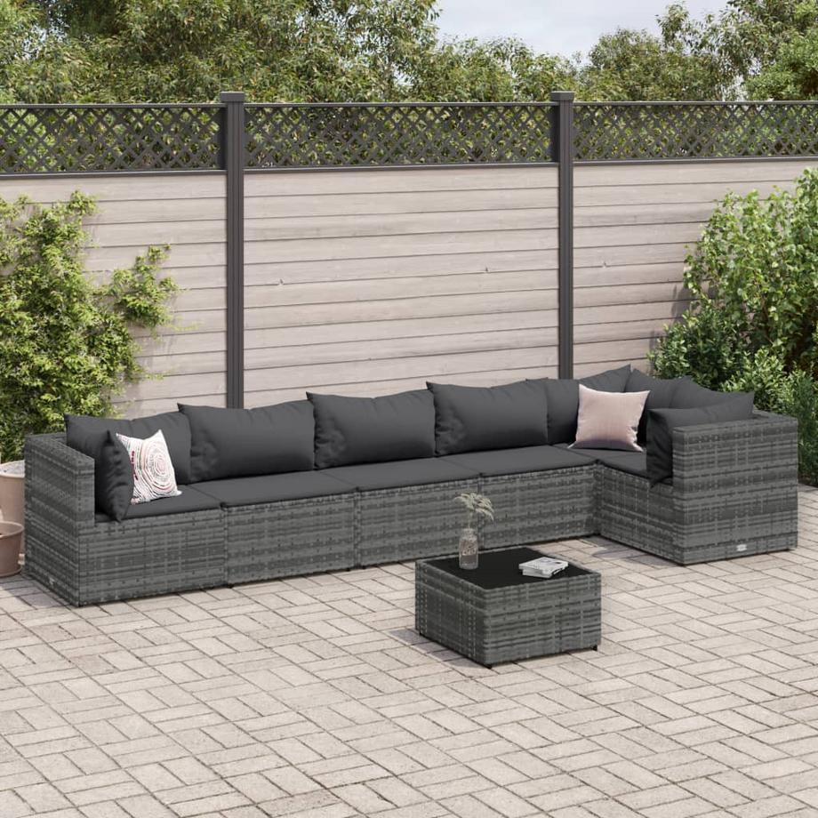 VidaXL Salon de jardin rotin synthétique  