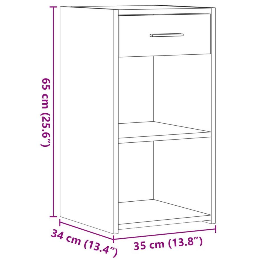 VidaXL Armoire de chevet bois d'ingénierie  