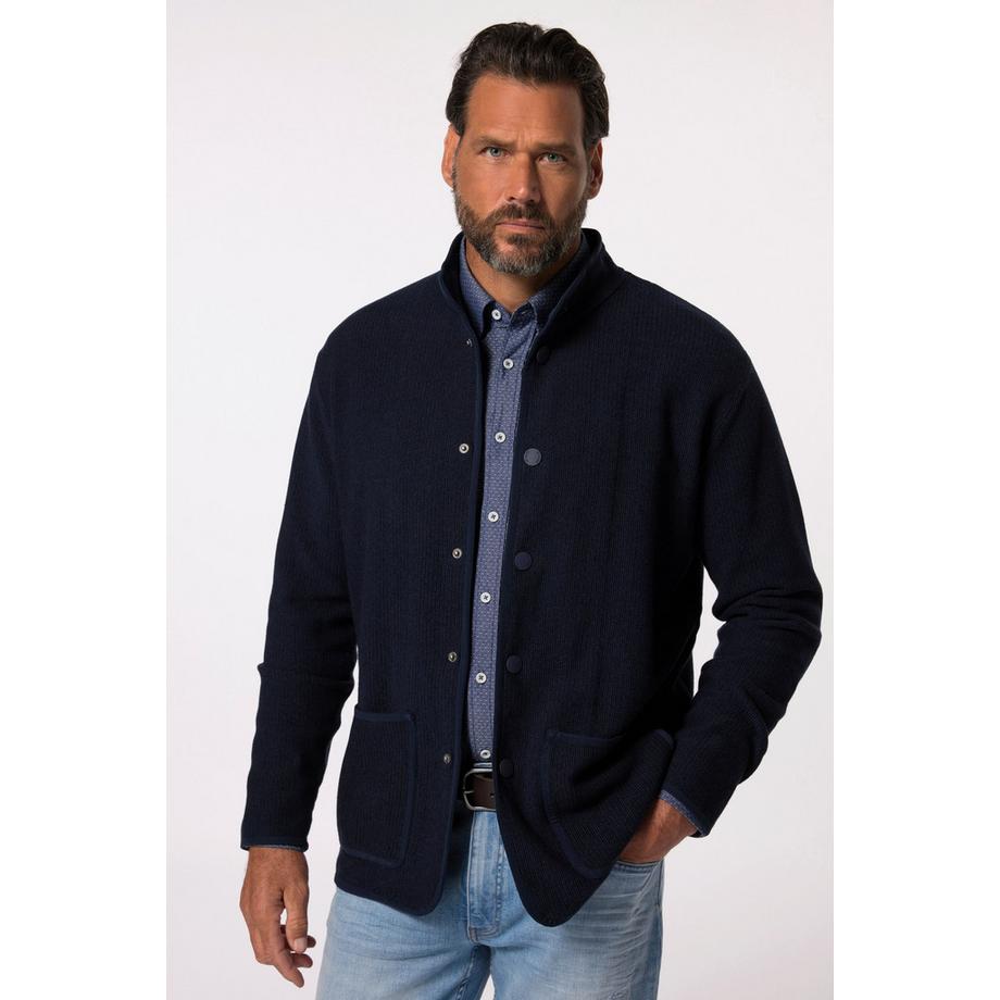 JP1880 Blazer in maglia FLEXNAMIC Collo Coreana Bottoni Automatici  