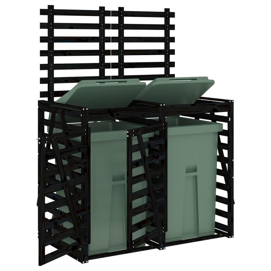 VidaXL Mülltonnenbox für 2 tonnen holz  