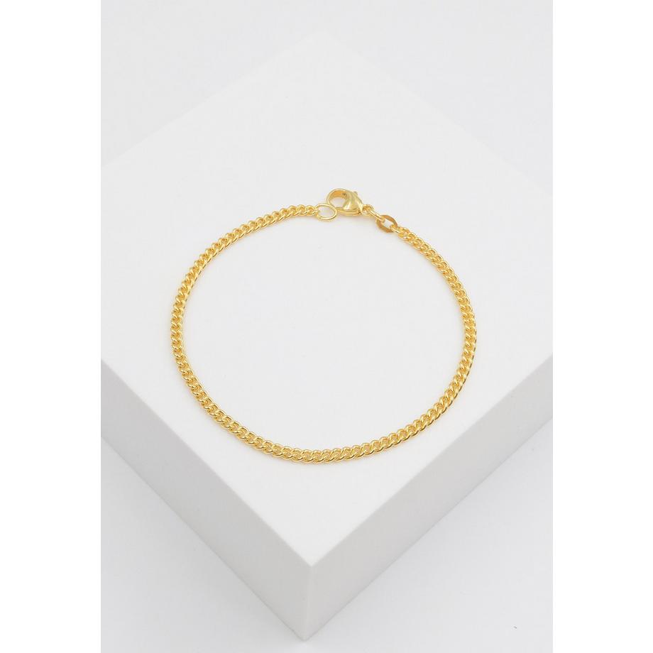 MUAU Schmuck  Bracelet Panzer rund Gelbgold 750, 2.7mm, 19cm 