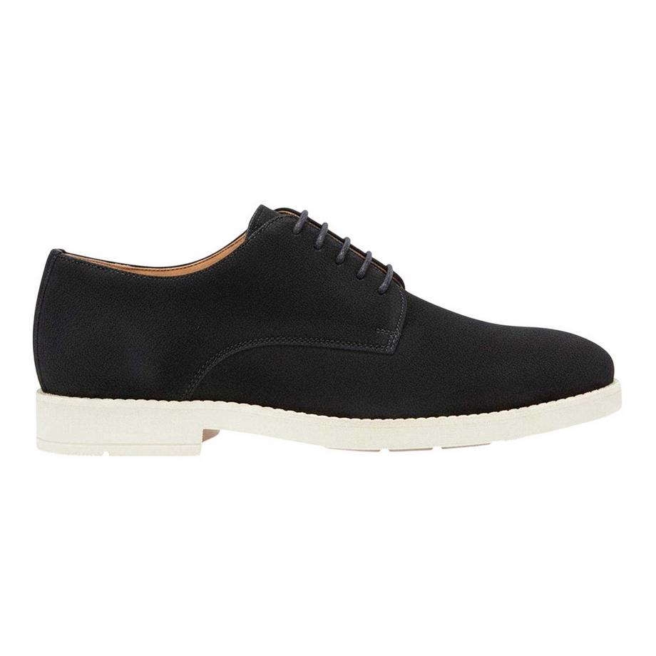 Scarpe Derby Pelle Scamosciata Piatta