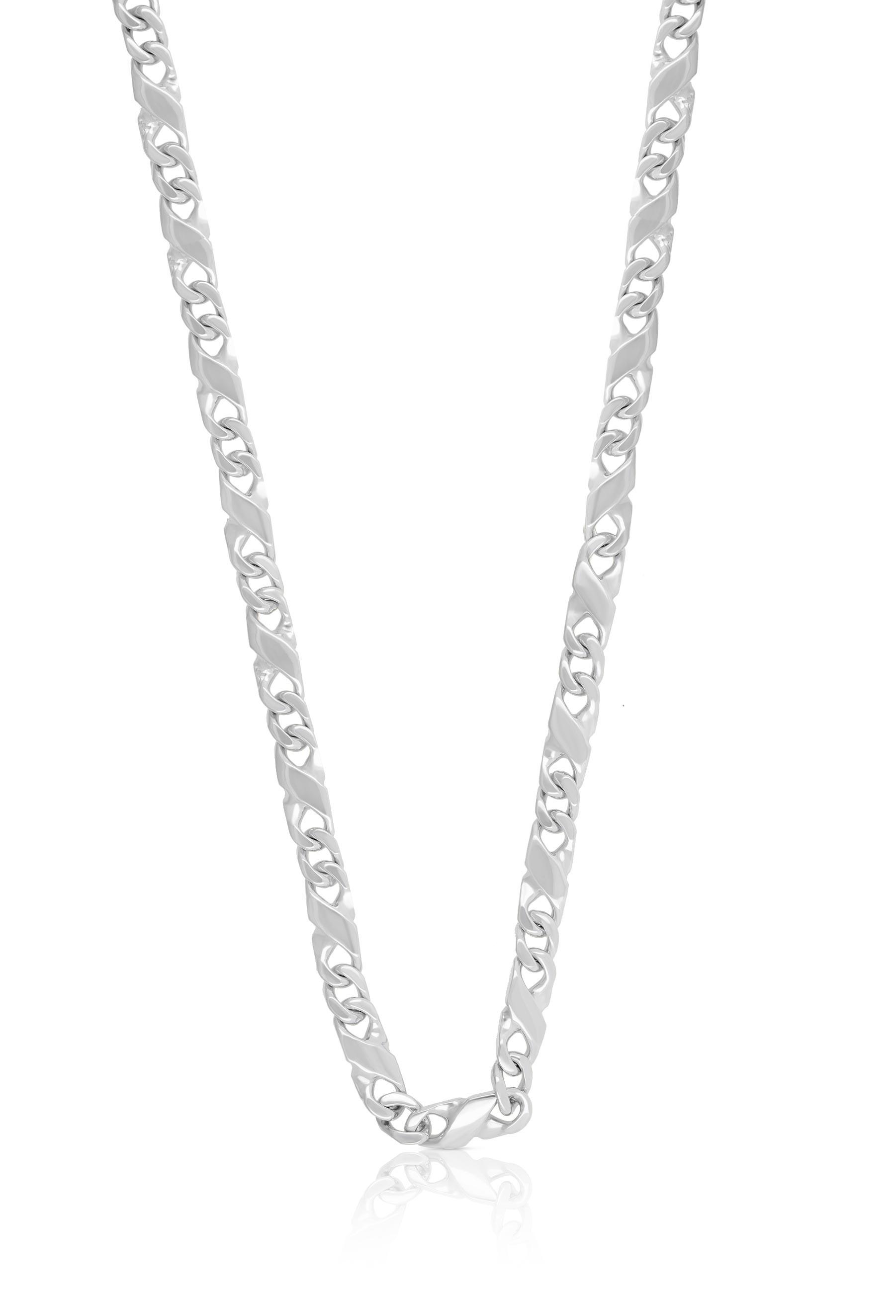 MUAU Schmuck  Collier Carrera or blanc 750, 4mm, 50cm 