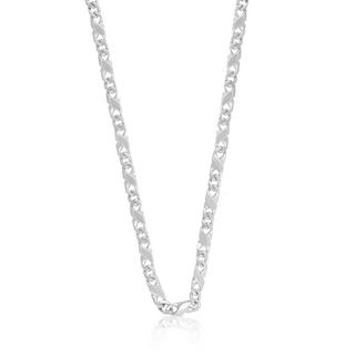 MUAU Schmuck  Collier Carrera or blanc 750, 4mm, 50cm 