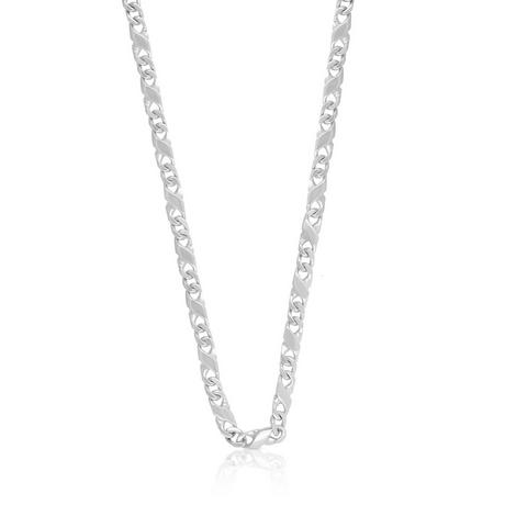 MUAU Schmuck  Collier Carrera or blanc 750, 4mm, 50cm 