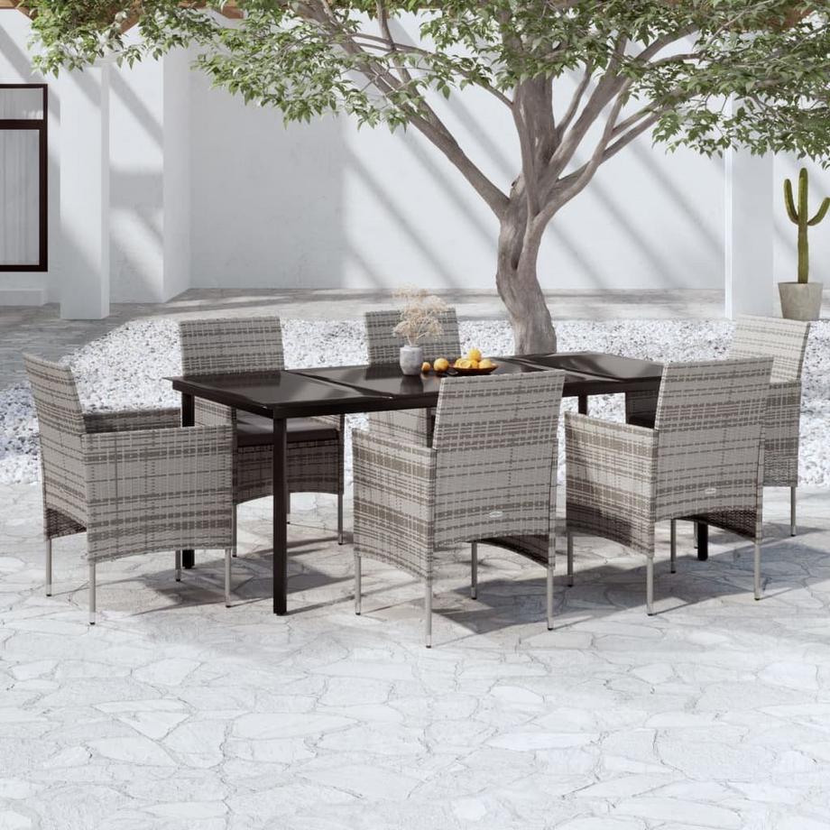 VidaXL set da pranzo da giardino Polirattan  