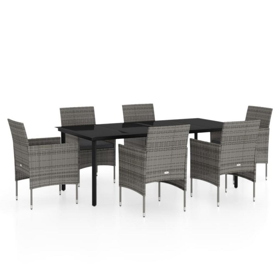 set da pranzo da giardino Polirattan
