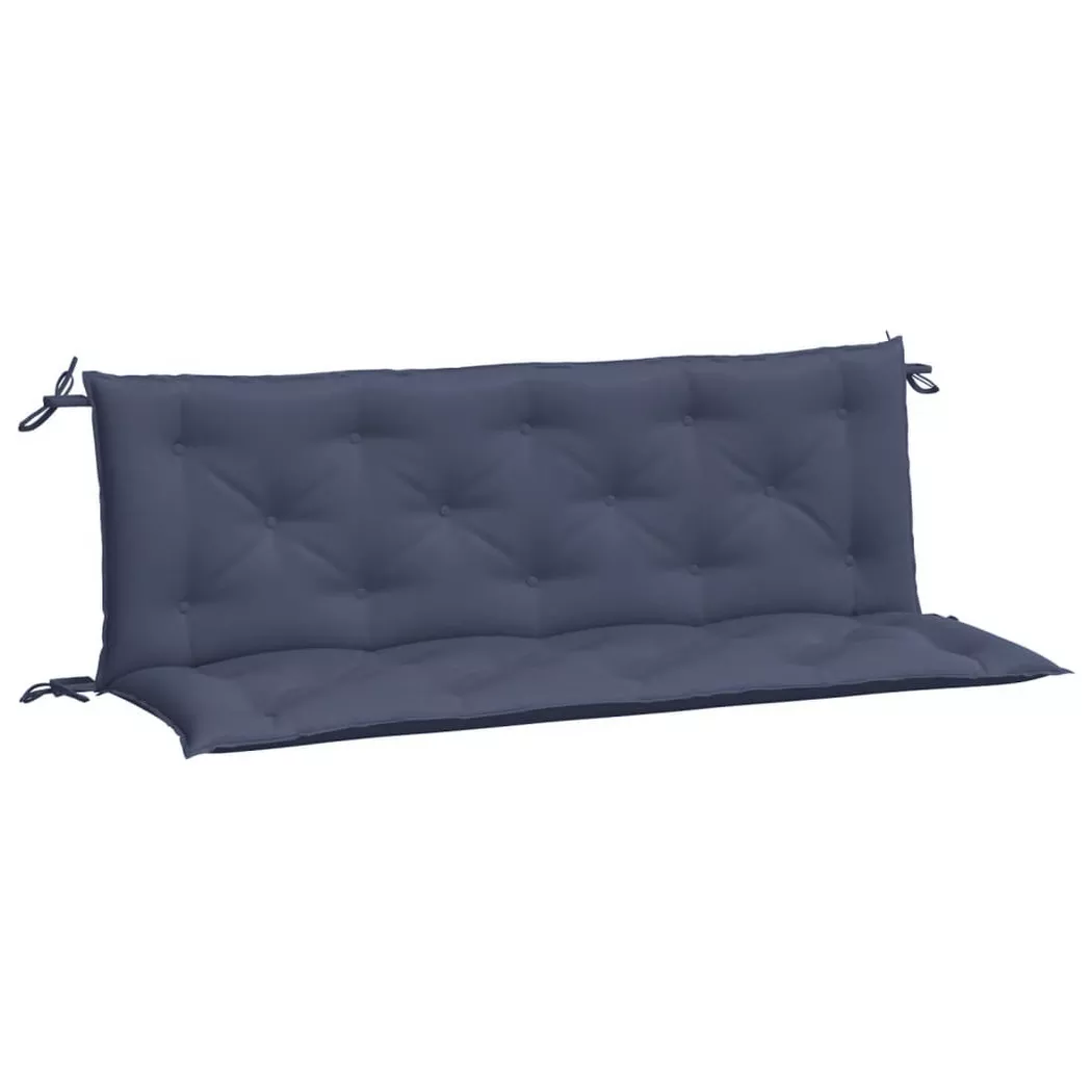 VidaXL - Coussin de banc de jardin tissu, One Size, Bleu