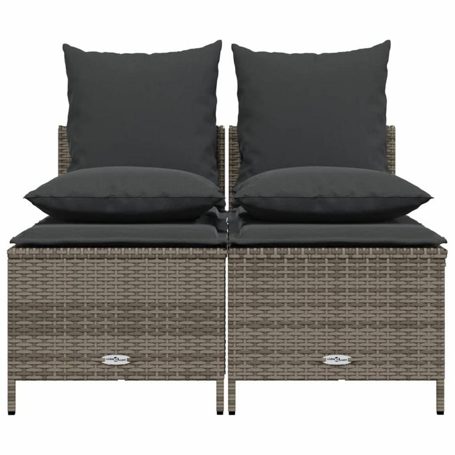 VidaXL Ensemble de canapés de jardin rotin synthétique  