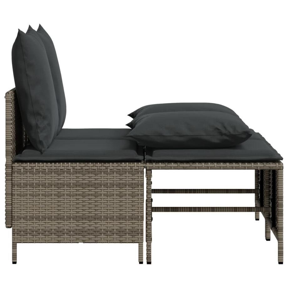 VidaXL Ensemble de canapés de jardin rotin synthétique  