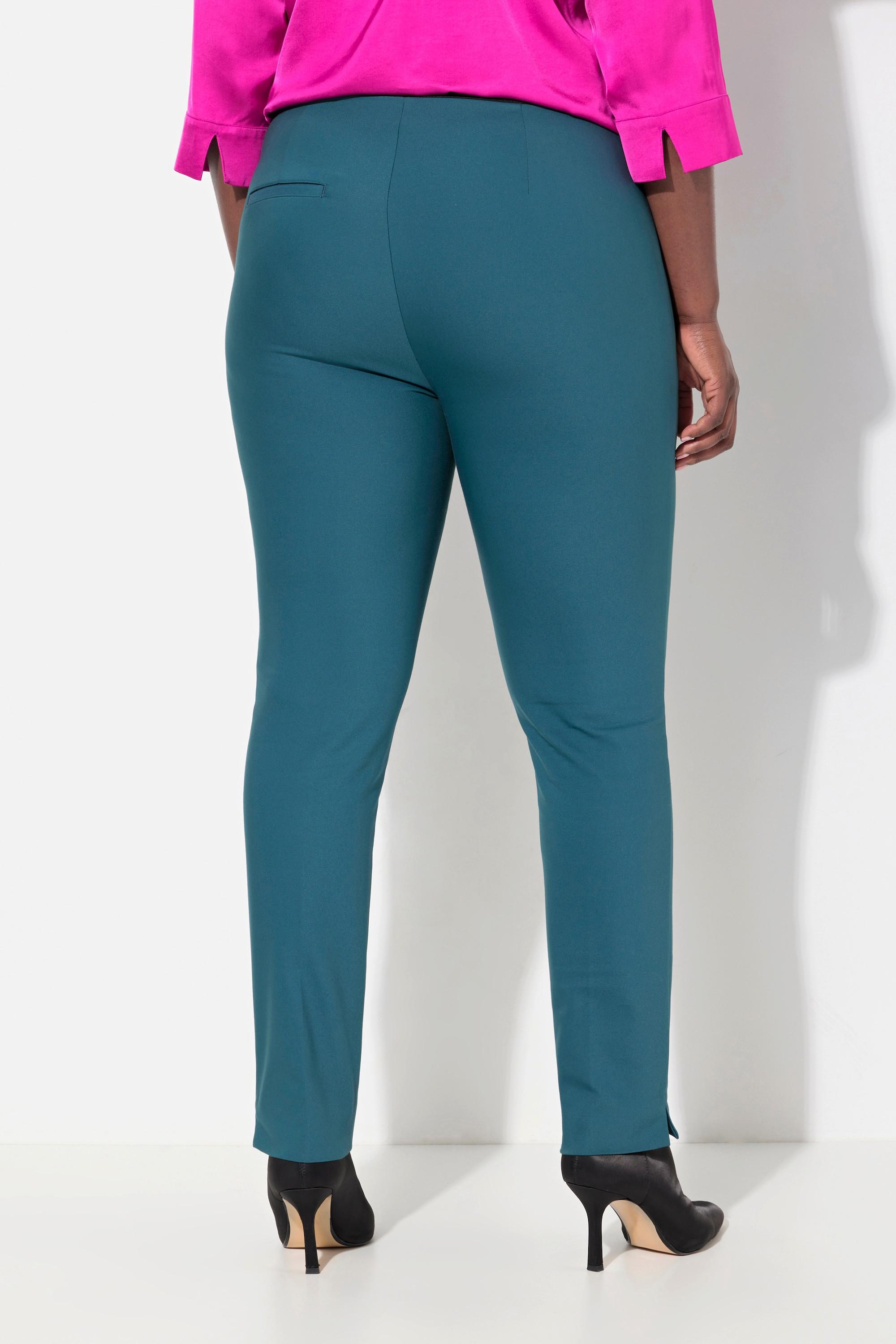 Ulla Popken  Cotton-Elasthan-Hose Sienna, Slim, hochelastisch, Elastikbund 