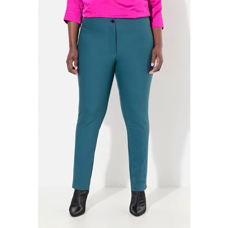 Ulla Popken  Cotton-Elasthan-Hose Sienna, Slim, hochelastisch, Elastikbund 