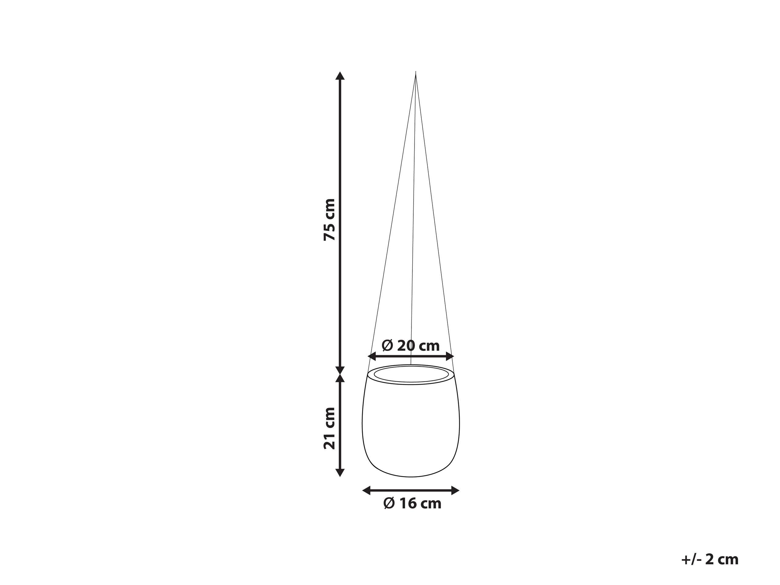 Beliani Vaso per piante en Fibra d'argilla Boho LIVADIA  