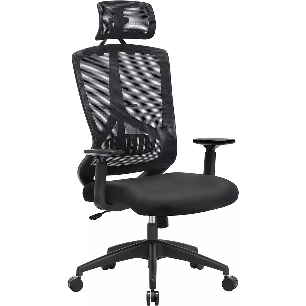 Pricenet – Ergonomischer Bürostuhl mit verstellbarer Kopfstütze, 102X102CM
