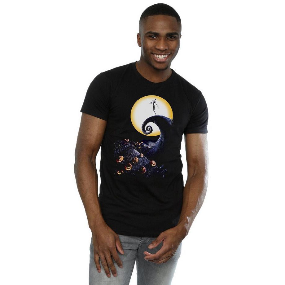 Nightmare Before Christmas Cemetery Print Kurzarm T-Shirt  