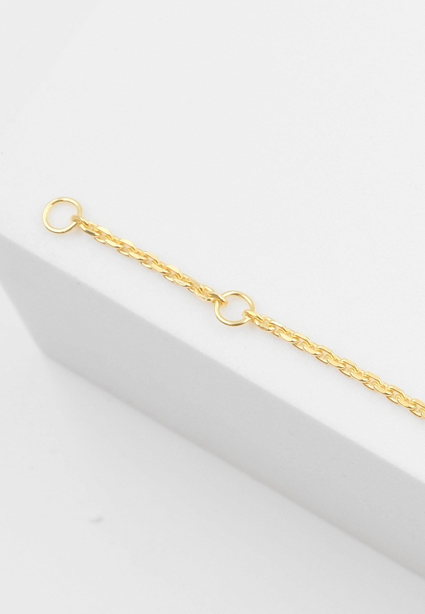 MUAU Schmuck  Bracelet Anker Gelbgold 750 Schild diamantiert, 1.6mm, 14cm 