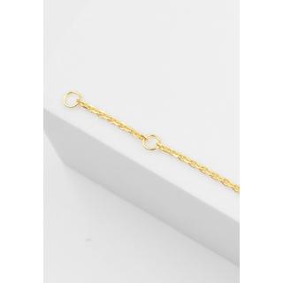 MUAU Schmuck  Bracelet Anker Gelbgold 750 Schild diamantiert, 1.6mm, 14cm 