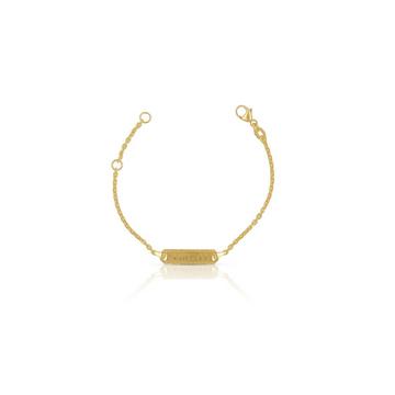 Bracelet Anker Gelbgold 750 Schild diamantiert, 1.6mm, 14cm