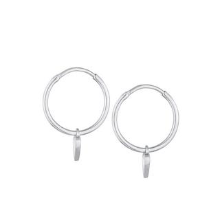 Elli  Boucles d'Oreilles Creolen Hänger Herzen Emaille 925 Sterling Silber 