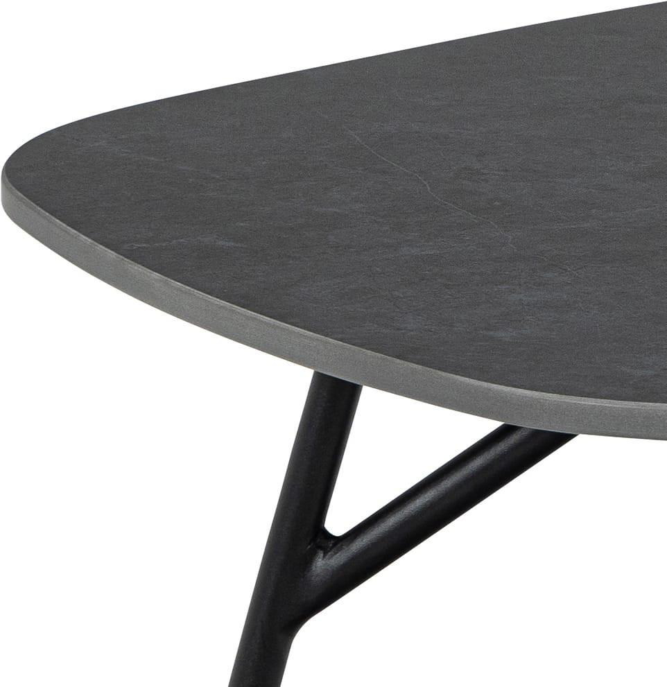 mutoni Table basse Bogota céramique noire 120x60  