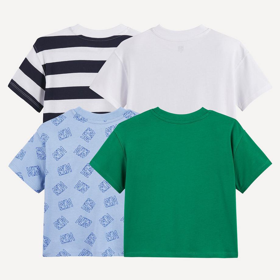 La Redoute Collections  Lot de 4 T-shirts col rond à manches courtes 