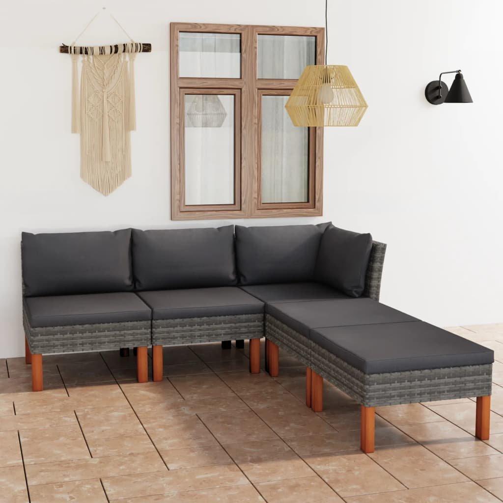 VidaXL Garten-sofa-set poly-rattan  