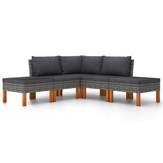 VidaXL Garten-sofa-set poly-rattan  