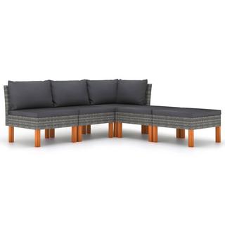 VidaXL Garten-sofa-set poly-rattan  