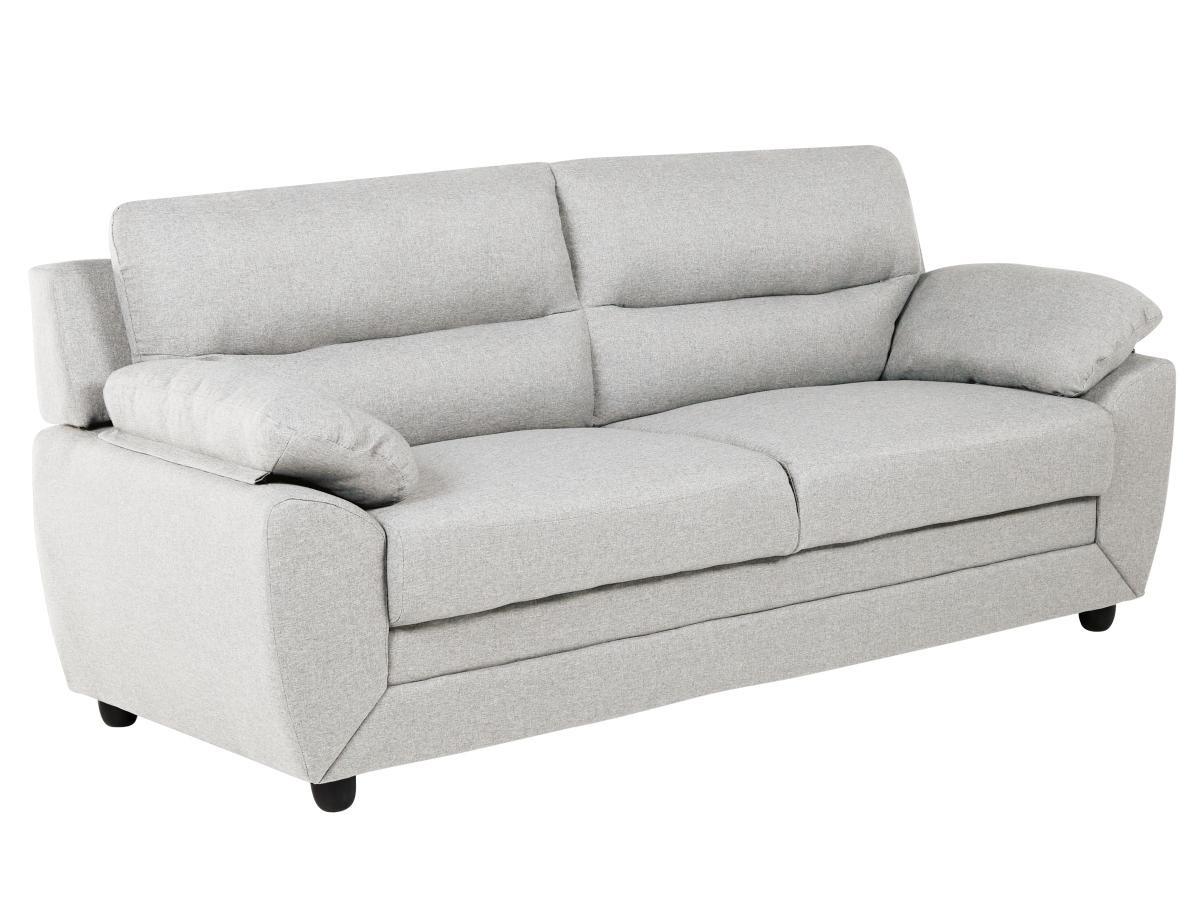 Vente-unique Sofa 3-Sitzer - Stoff - Beige - MANOA  