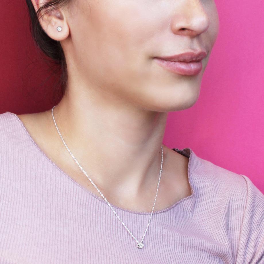 Ohrstecker Diamant 0.25ct. Weissgold 750