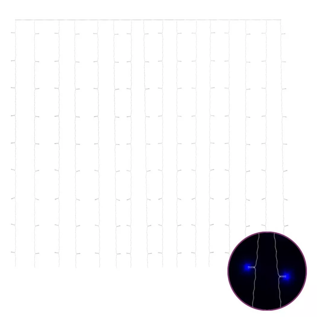 VidaXL - Guirlande lumineuse, One Size, Bleu