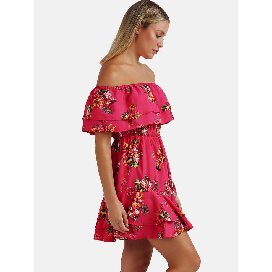 Admas Spring Festival Robe de Plage Florale Épaules Dénudées  