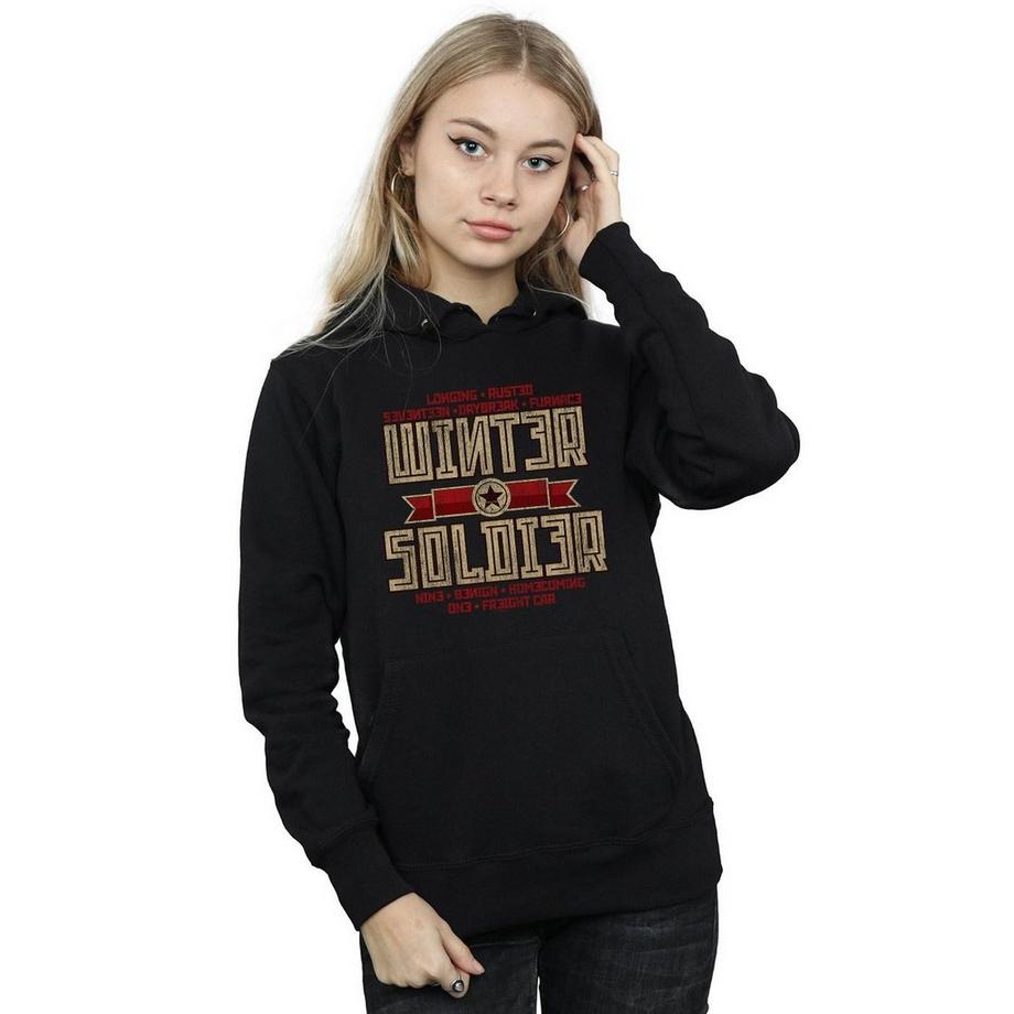 MARVEL Winter Soldier Felpa con Cappuccio  