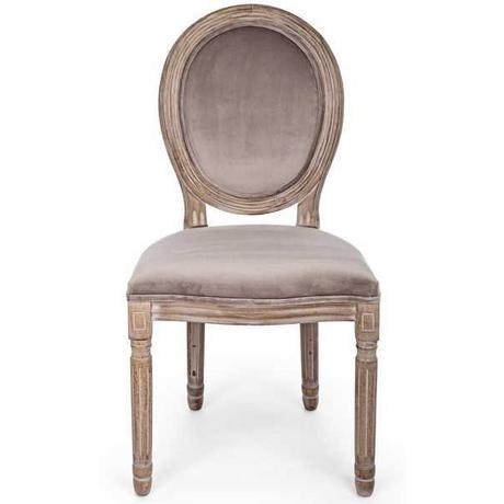 mutoni Chaise rembourrée Mathilde, taupe  