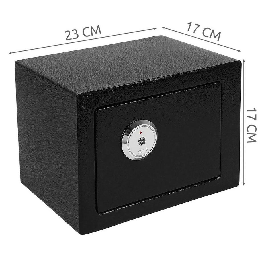 Northio Cassaforte con 3 chiavi - 17 x 23 x 17 cm  